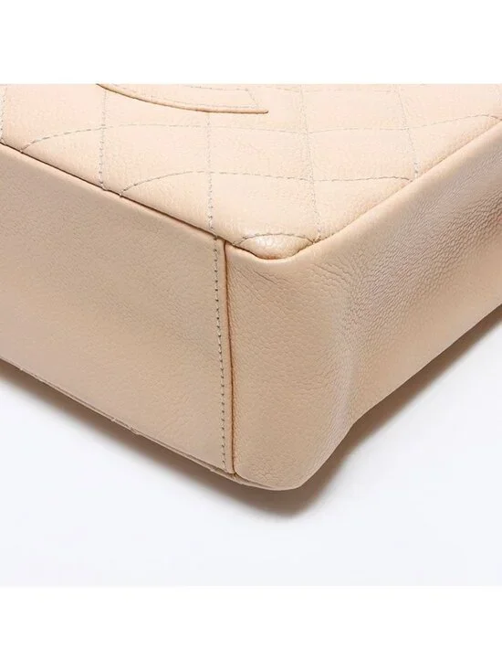 Chanel Shoulder Bag CC Logo Quilted Caviar Leather Chain - Picture 6 of 10